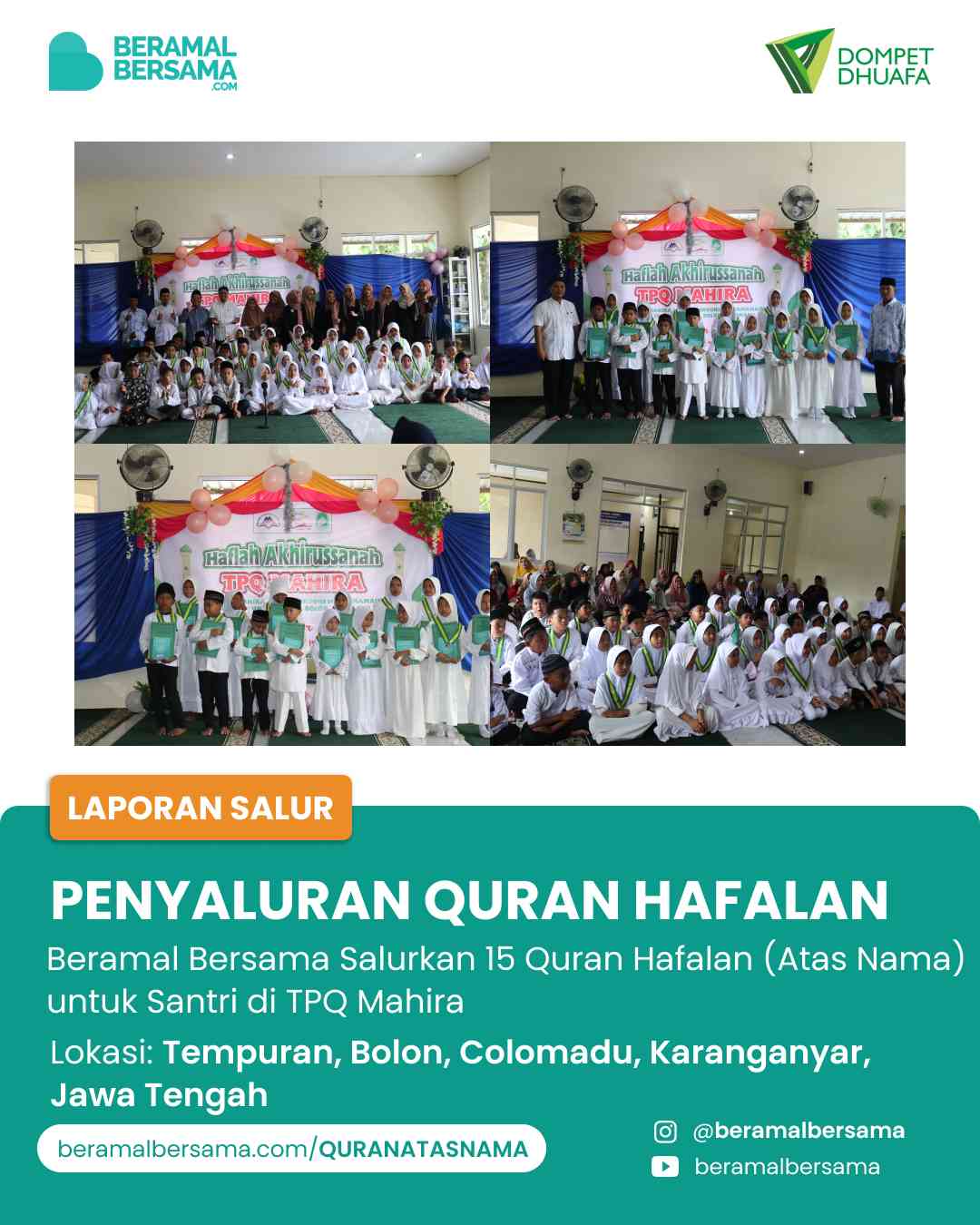 update penyaluran program renovasi masjid pelosok