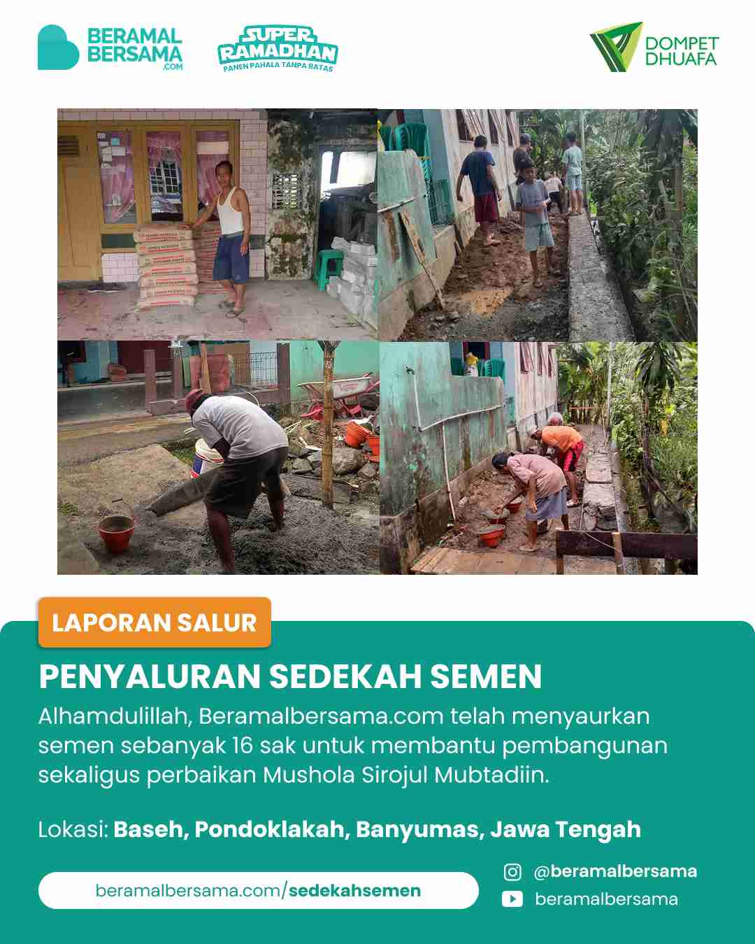 update penyaluran program renovasi masjid pelosok