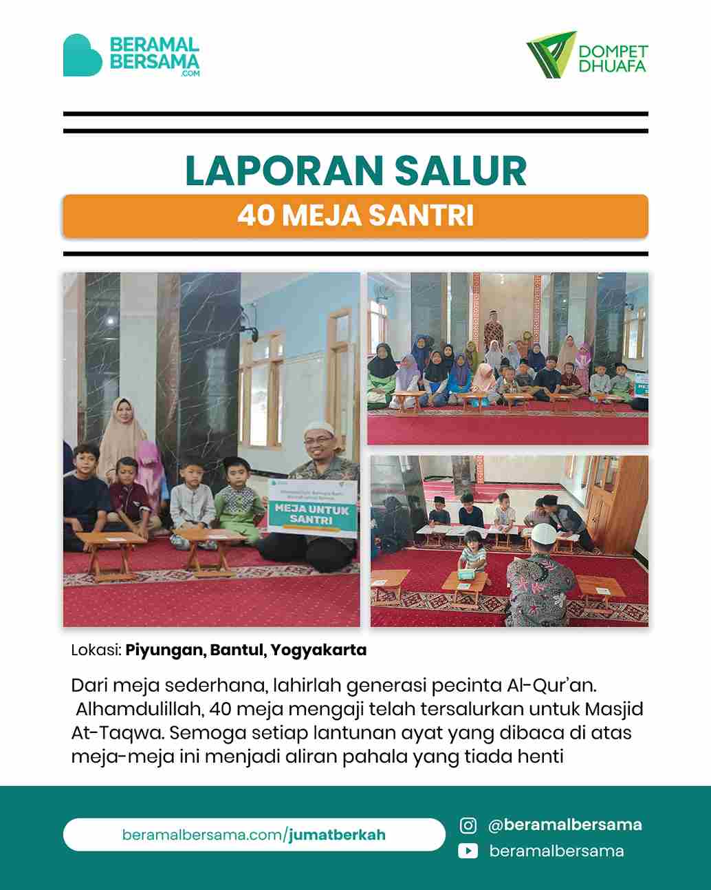 update penyaluran program renovasi masjid pelosok
