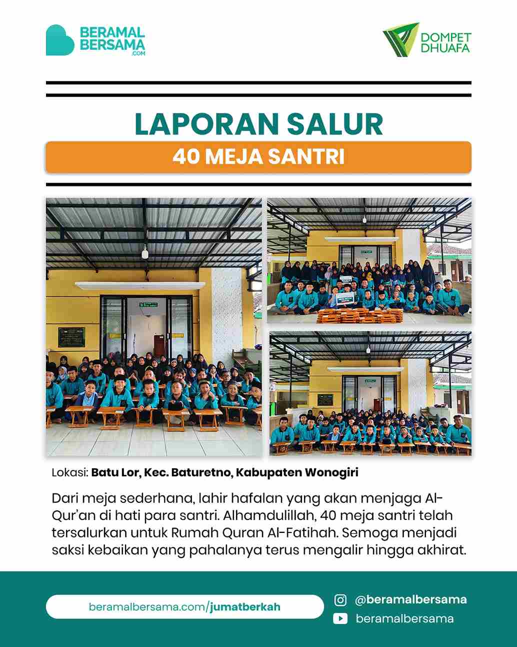 update penyaluran program renovasi masjid pelosok