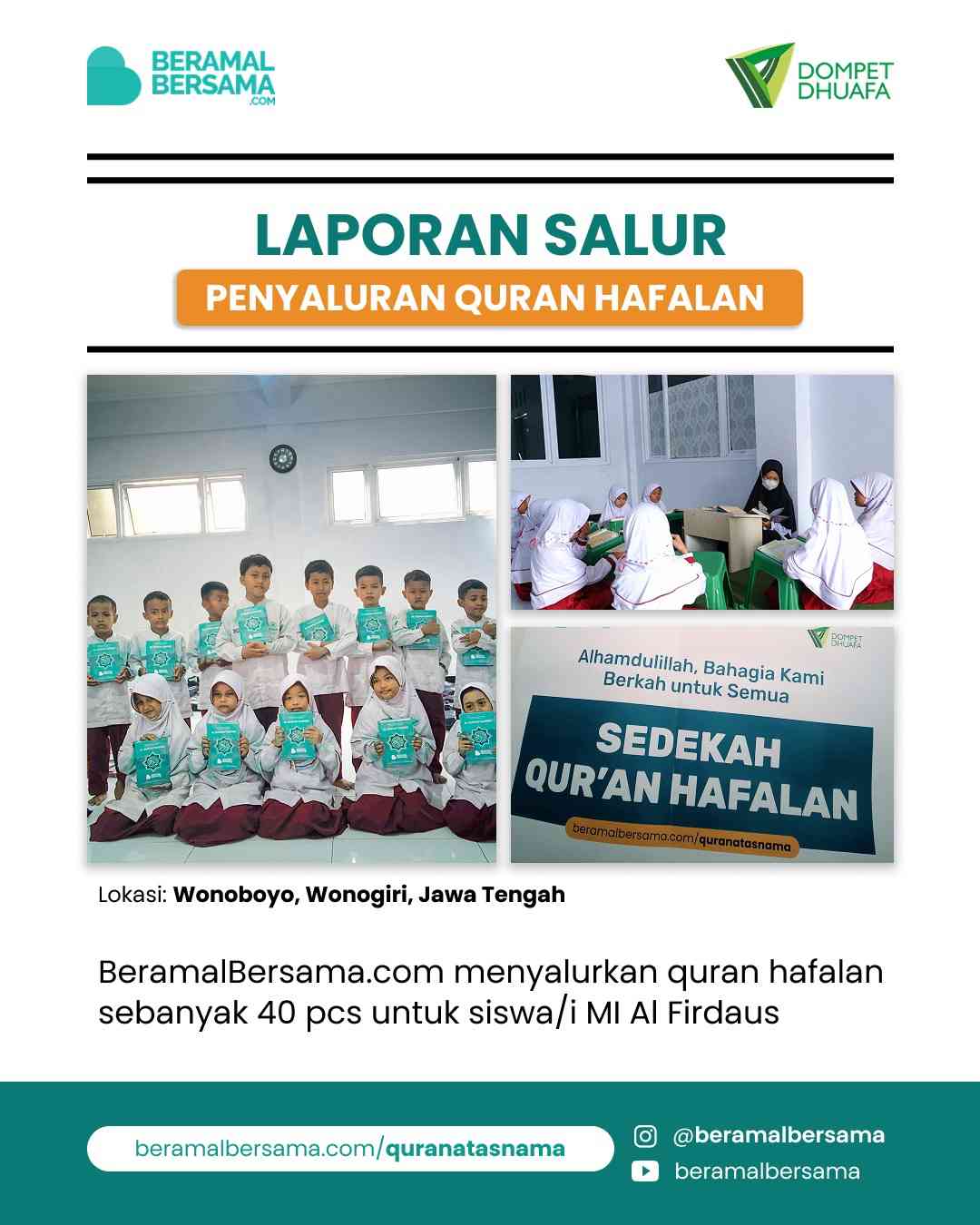 update penyaluran program renovasi masjid pelosok