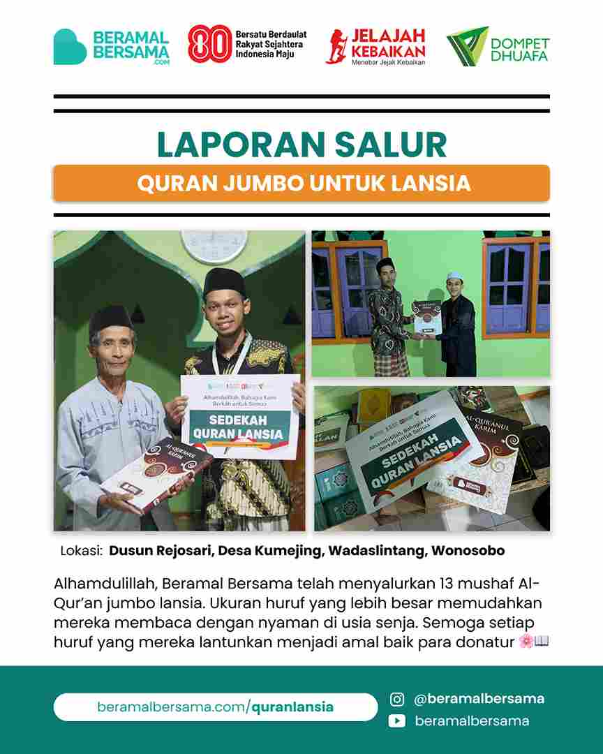 update penyaluran program renovasi masjid pelosok