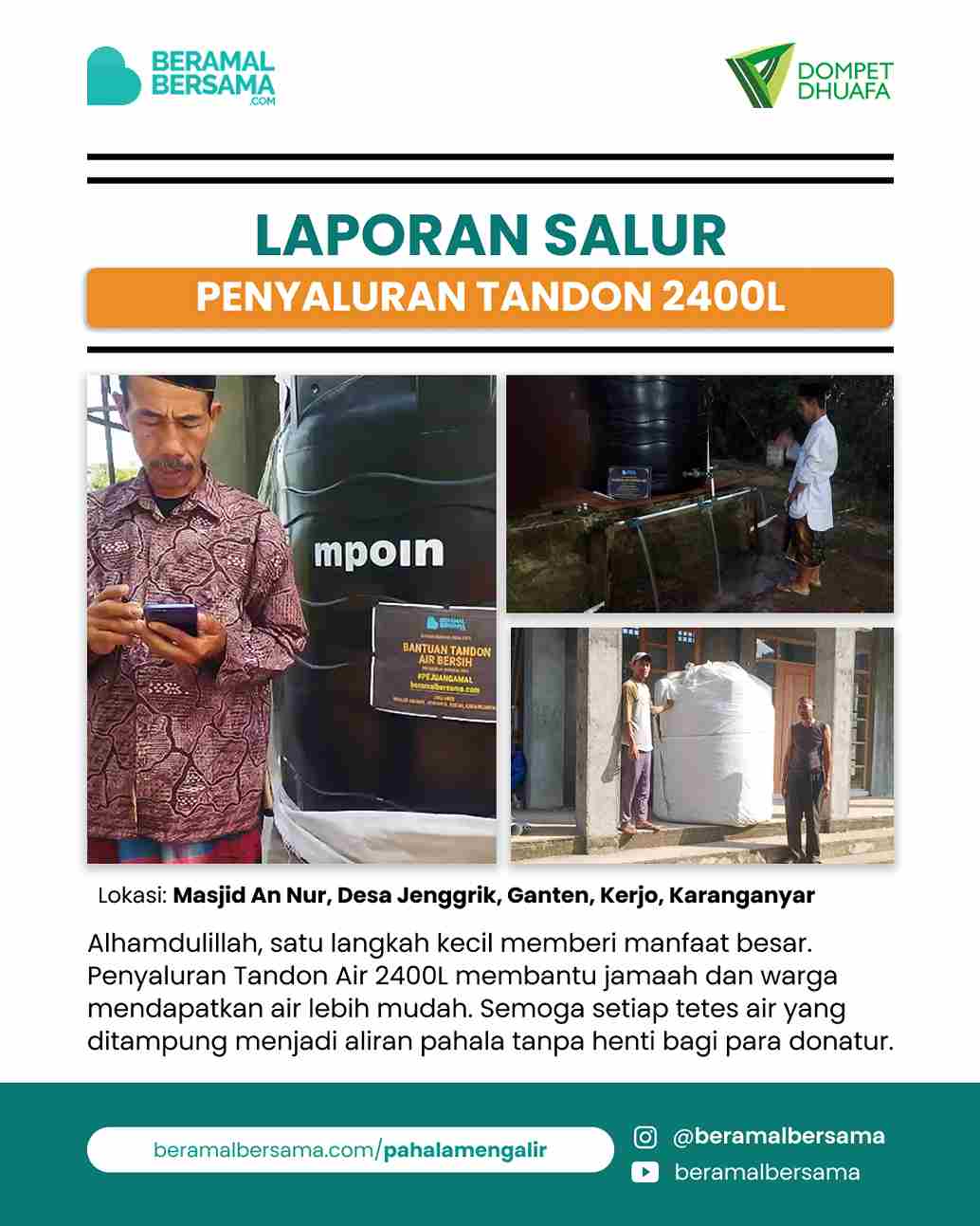 update penyaluran program renovasi masjid pelosok